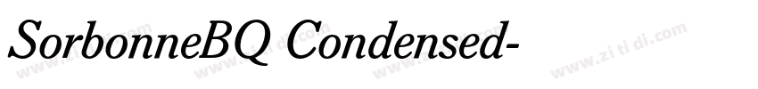 SorbonneBQ Condensed字体转换 SorbonneBQ Condensed字体转换